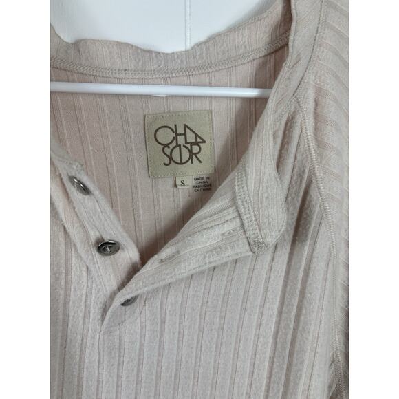 Chaser Long Sleeve Crop Top Button Neck Size S Capsule Cozy - Picture 2 of 5